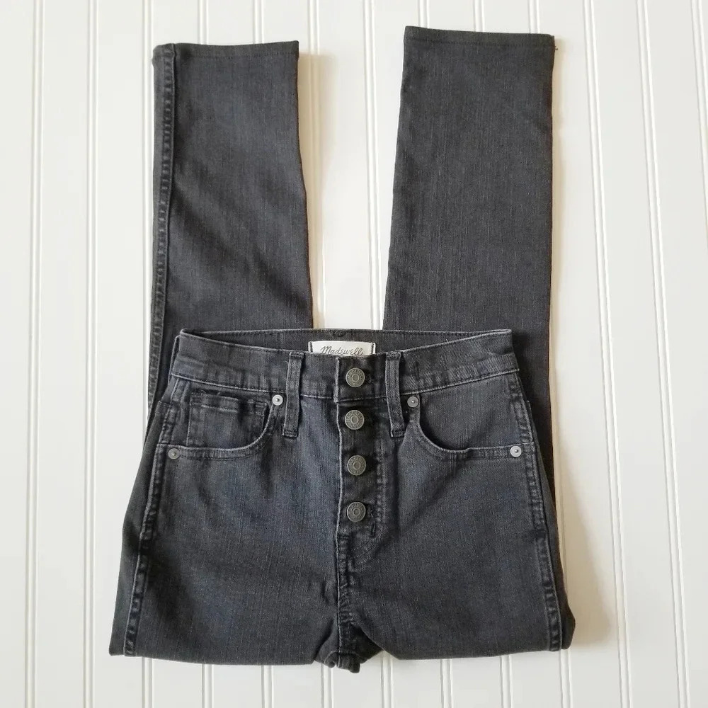 Madewell Black 10" High-Rise Skinny Jeans 23